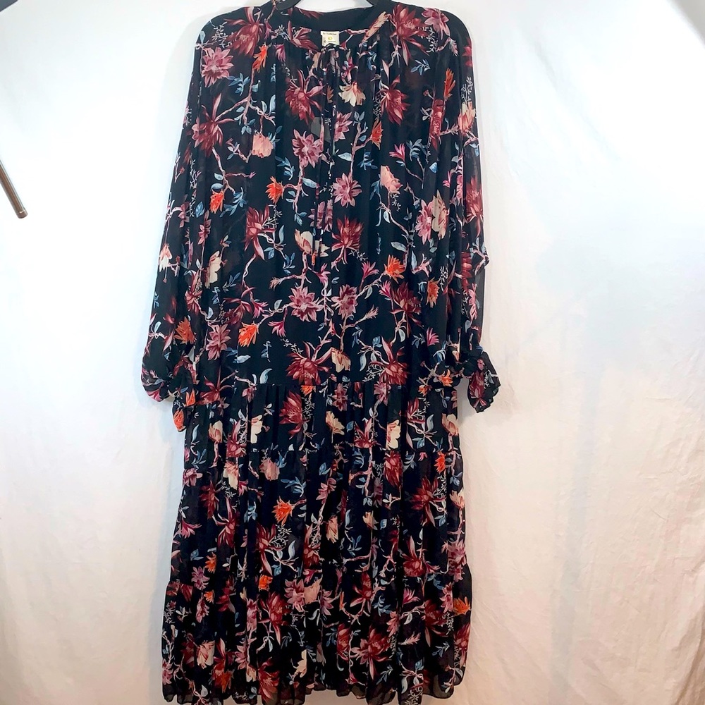 By Together Black Floral Print Maxi Dress. NWT.